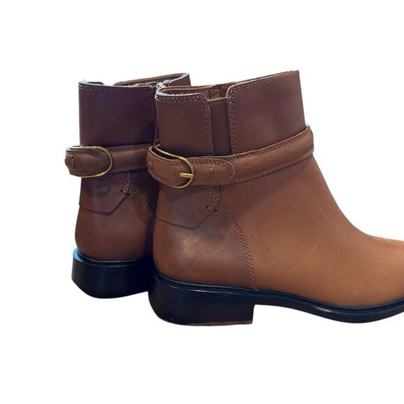 Revolve Franco Sarto Elese Leather Ankle Boot in Cognac NWOT - Picture 8 of 13